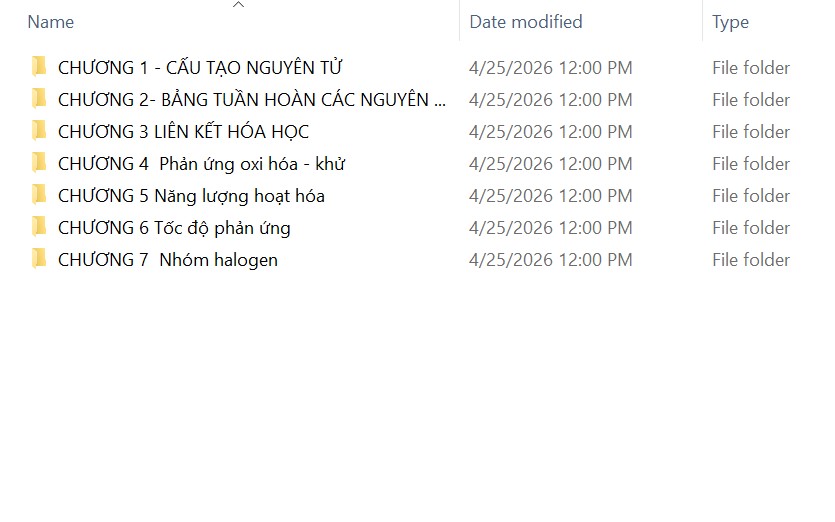 BỘ TÀI LIỆU CHUYÊN ĐỀ BỒI DƯỠNG ÔN HÈ, DẠY THÊM HÓA HỌC LỚP 10 CẢ NĂM – SÁCH kntt 2026