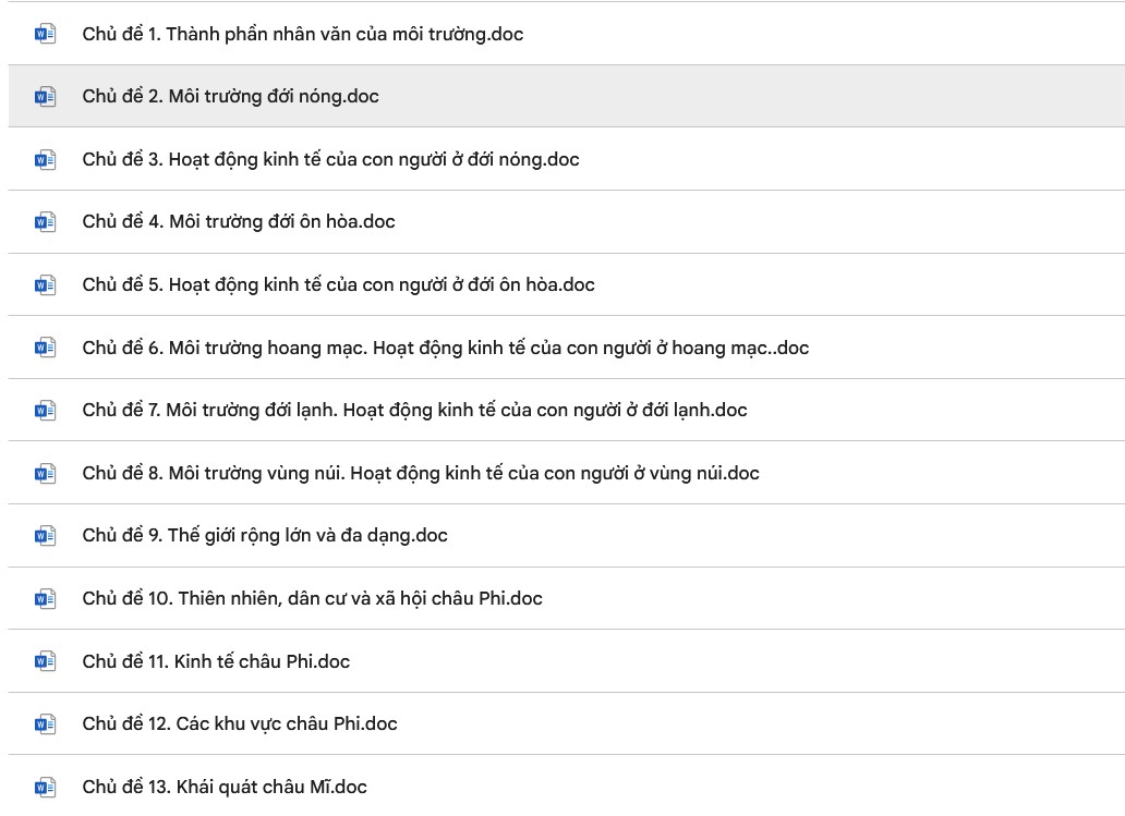 BỘ TÀI LIỆU BỒI DƯỠNG HỌC SINH GIỎI ĐỊA LÍ 7 SGK CHƯƠNG TRÌNH MỚI NĂM 2026 (FILE WORD)