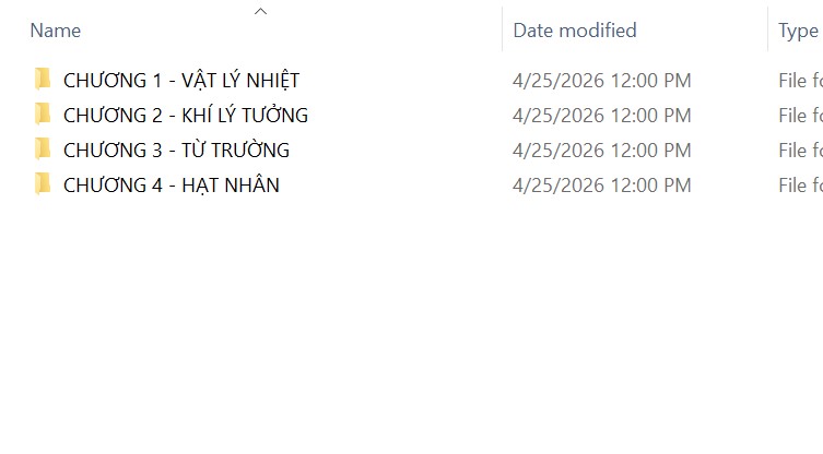 TÀI LIỆU DẠY THÊM VẬT LÝ 12 CHƯƠNG TRÌNH MỚI 2025–2026 (LÝ THUYẾT + BÀI TẬP) DÙNG CHUNG 3 BỘ SÁCH